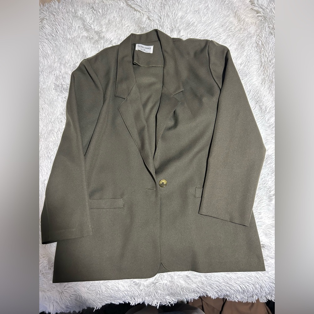 VINTAGE Olive Green Alfred Dunner Women’s Blazer Size 10